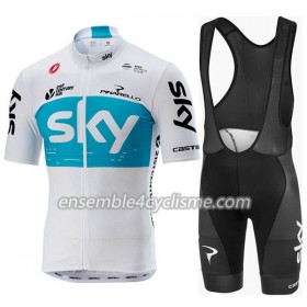 Tenue Maillot + Cuissard à Bretelles 2018 Team Sky N001